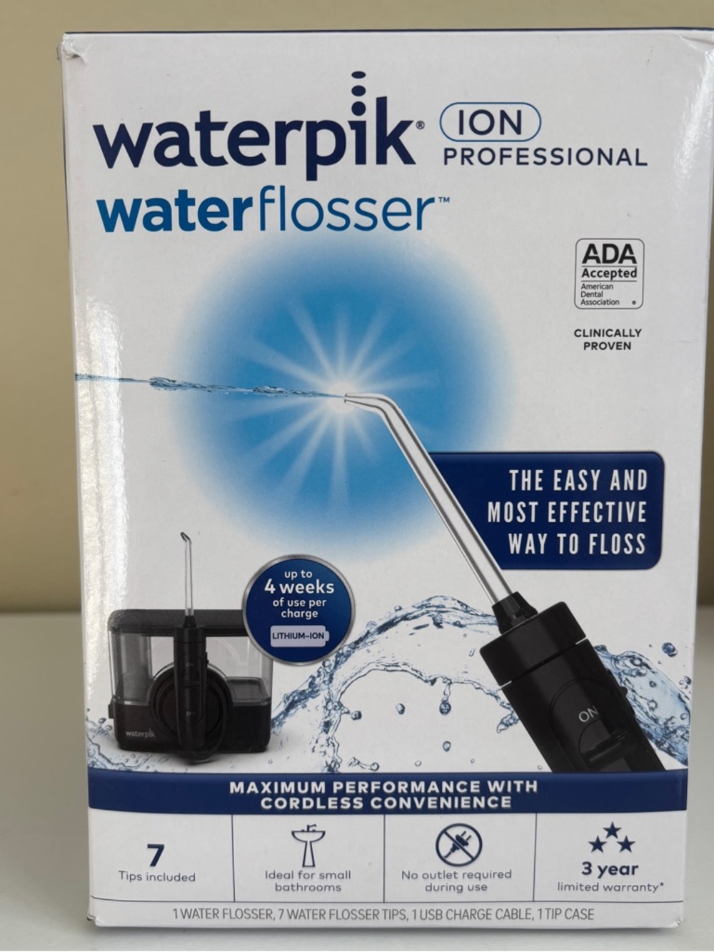 Waterpik ION Professional Water Flosser WF-12CD022-4 Black Open Box NEW - Picture 4 of 16